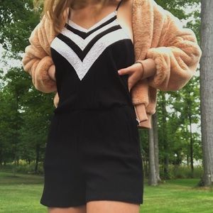 Black and white romper